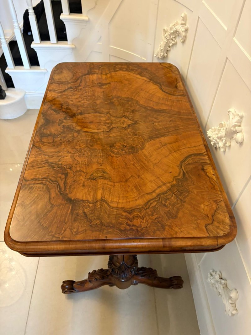 Outstanding Quality Antique Victorian Burr Walnut Freestanding Centre Table